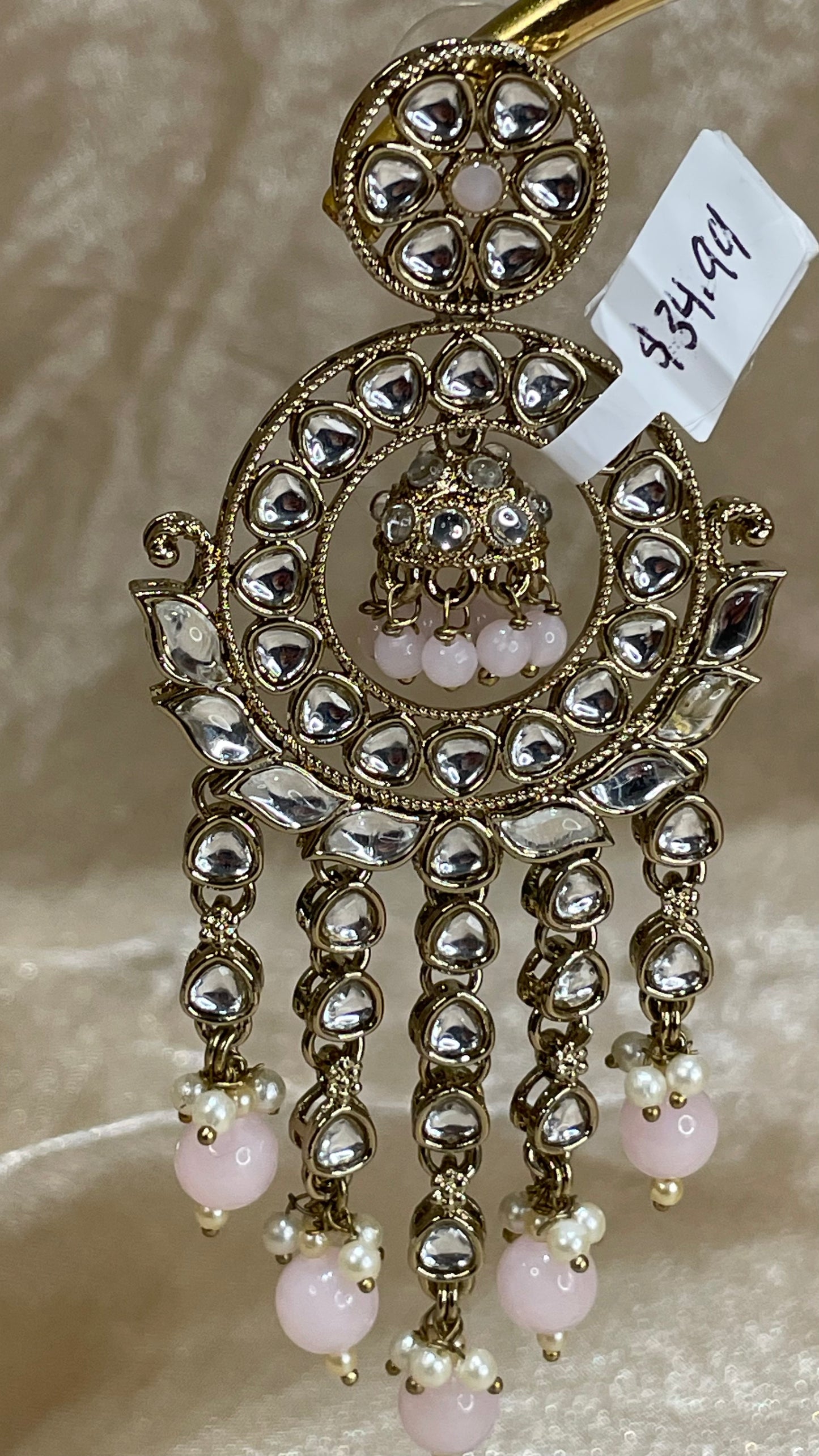 baby pink earrings