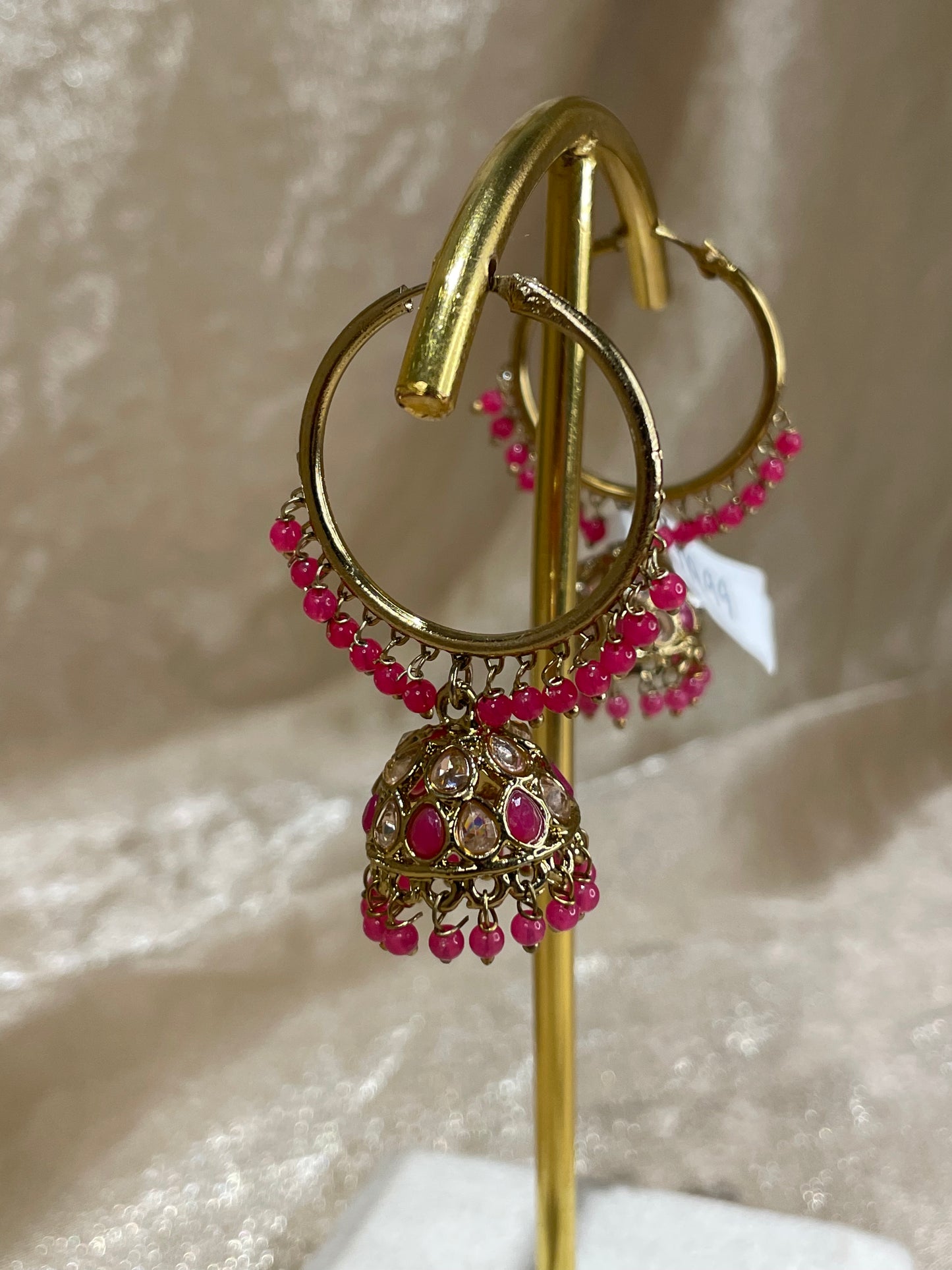 hot pink jhumki