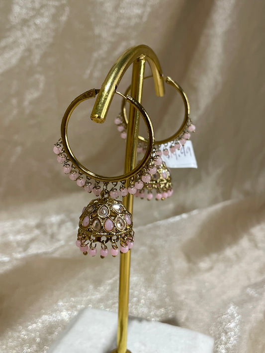 baby pink jhumki