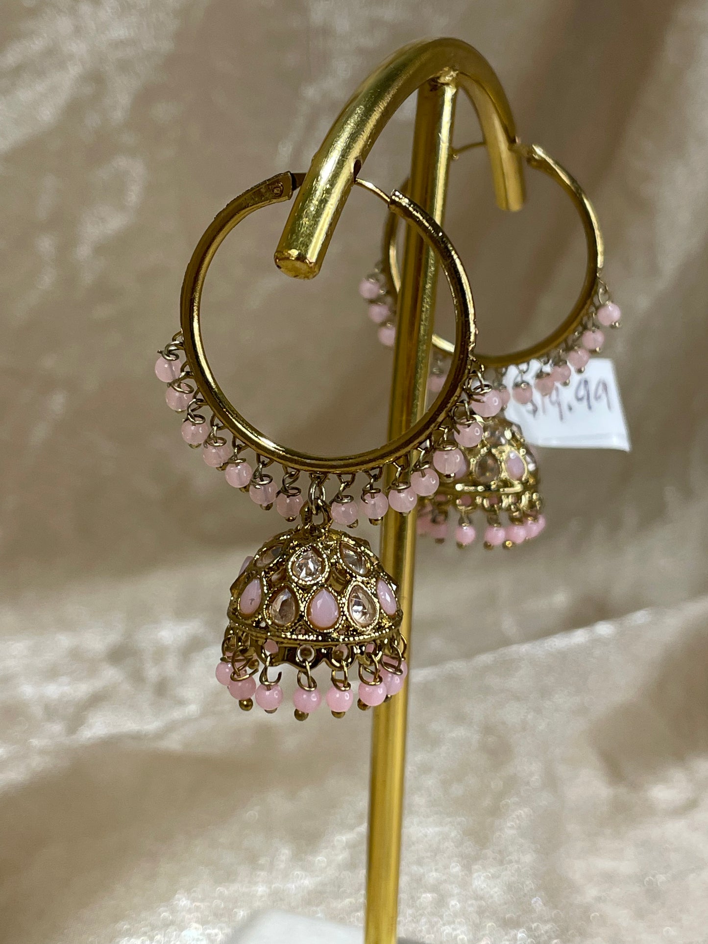 baby pink jhumki