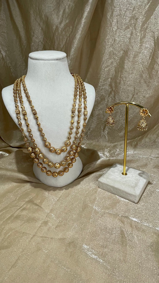3 layer antique gold set
