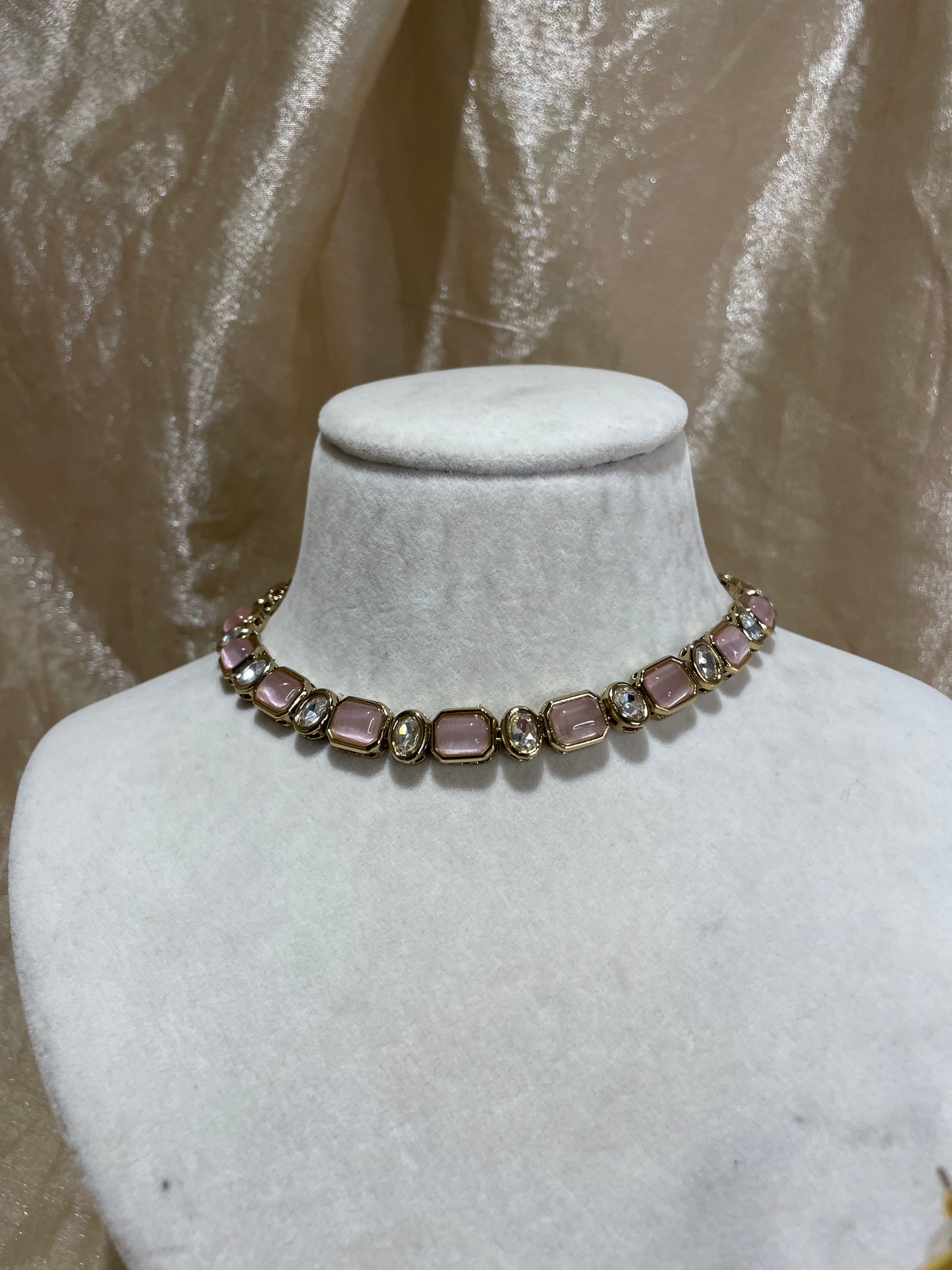 baby pink necklace set