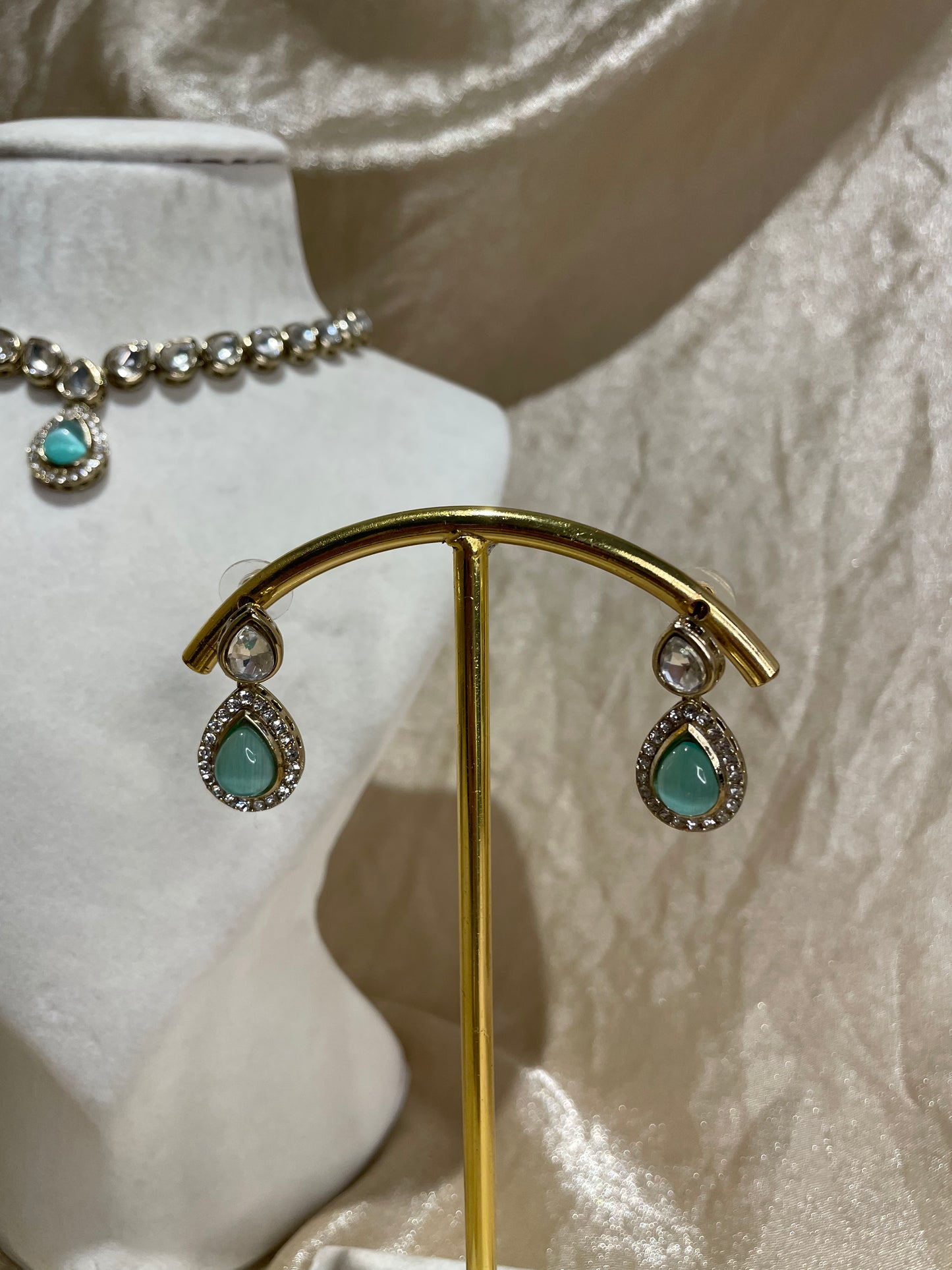sea green necklace set