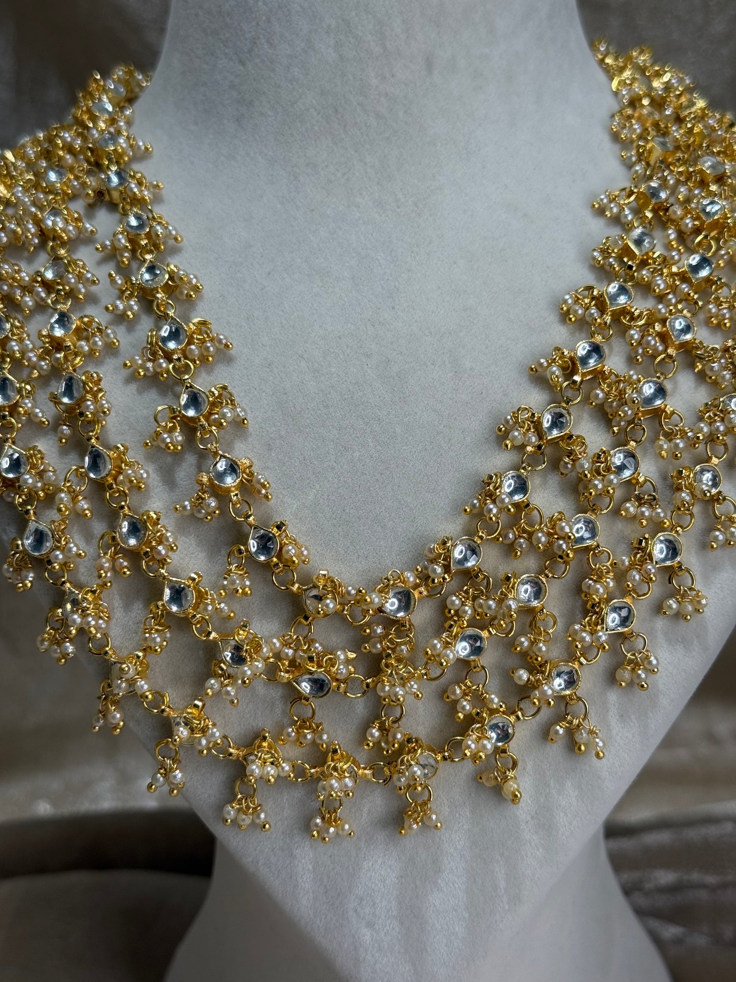long gold necklace
