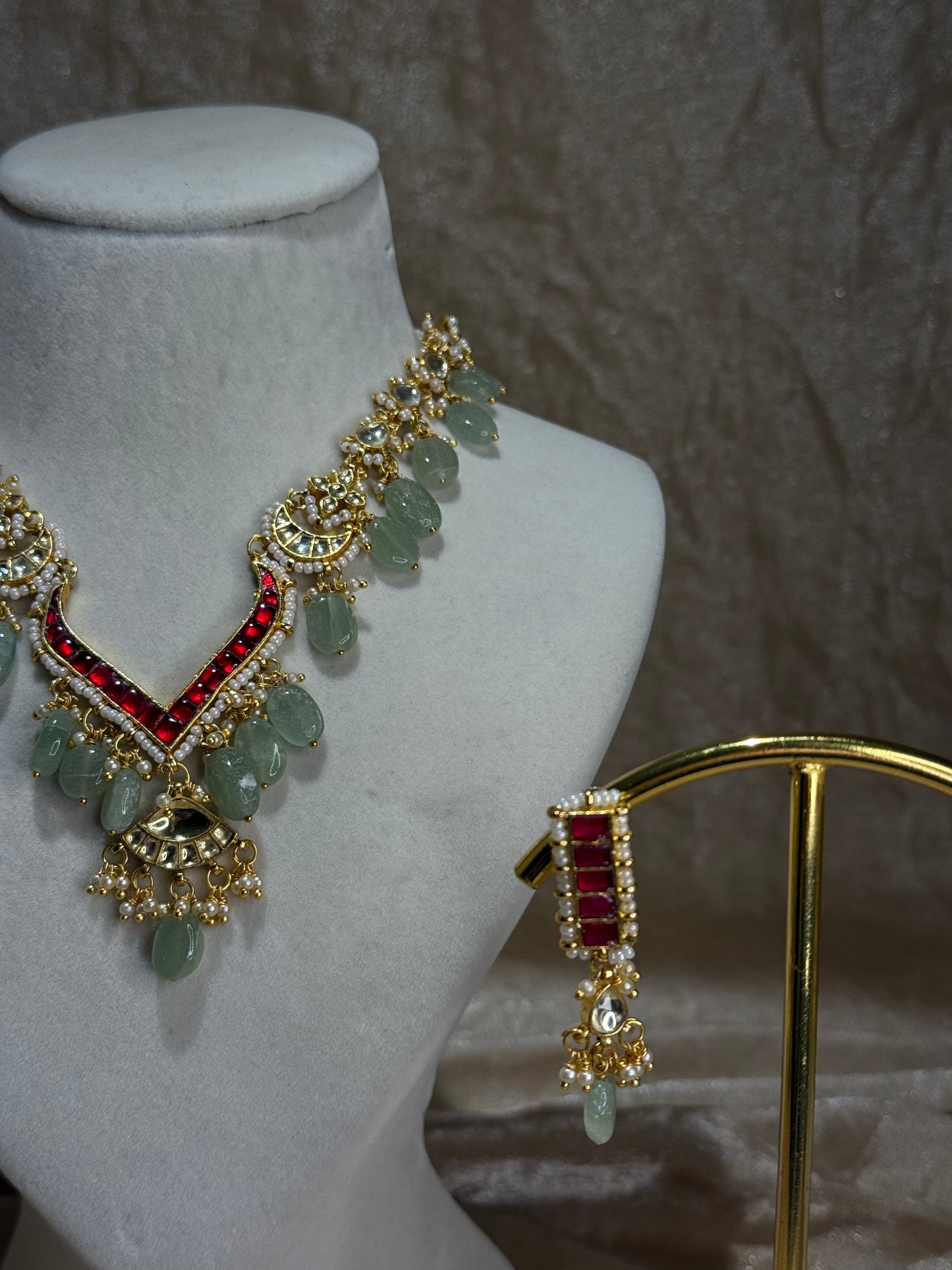 sage green and hot pink set