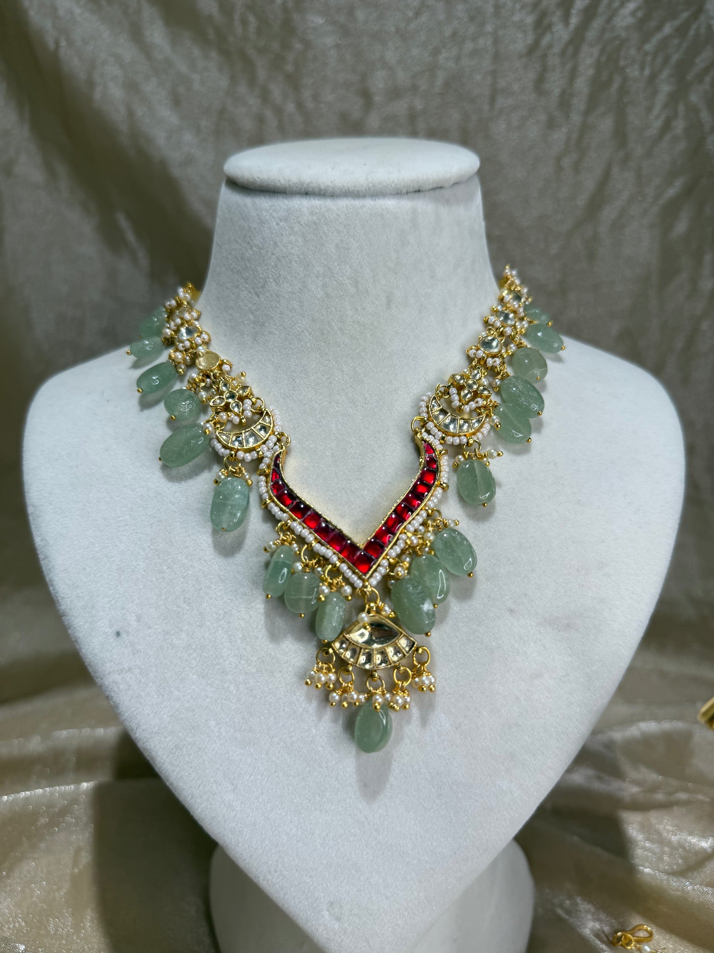 sage green and hot pink set