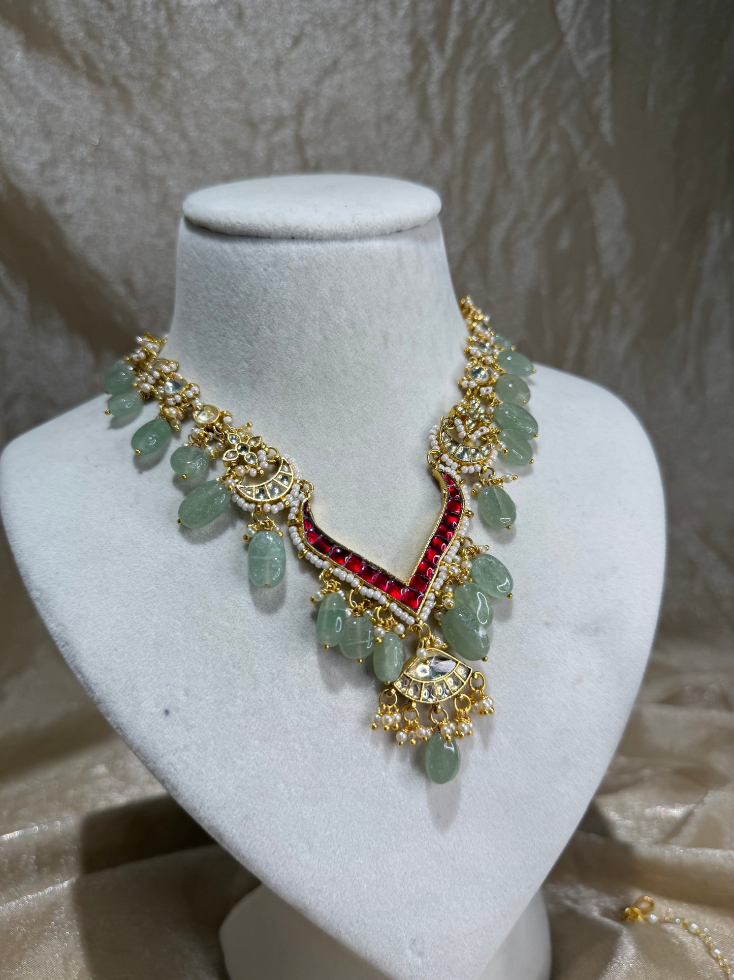 sage green and hot pink set
