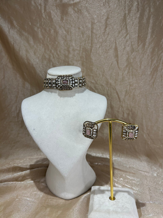 baby pink choker set