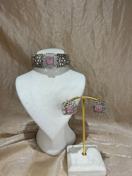 baby pink choker set