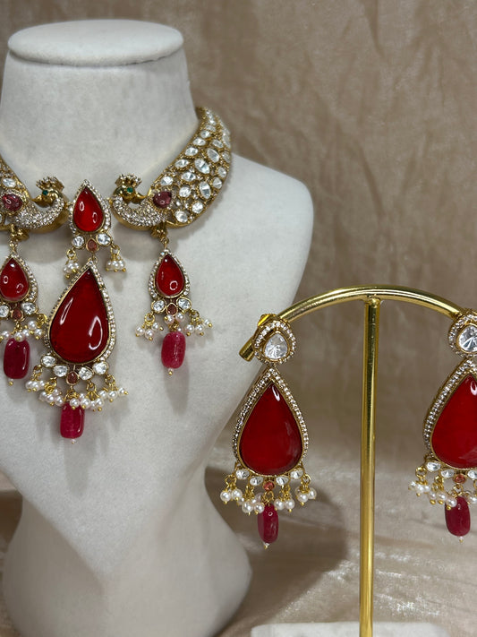 red necklace set