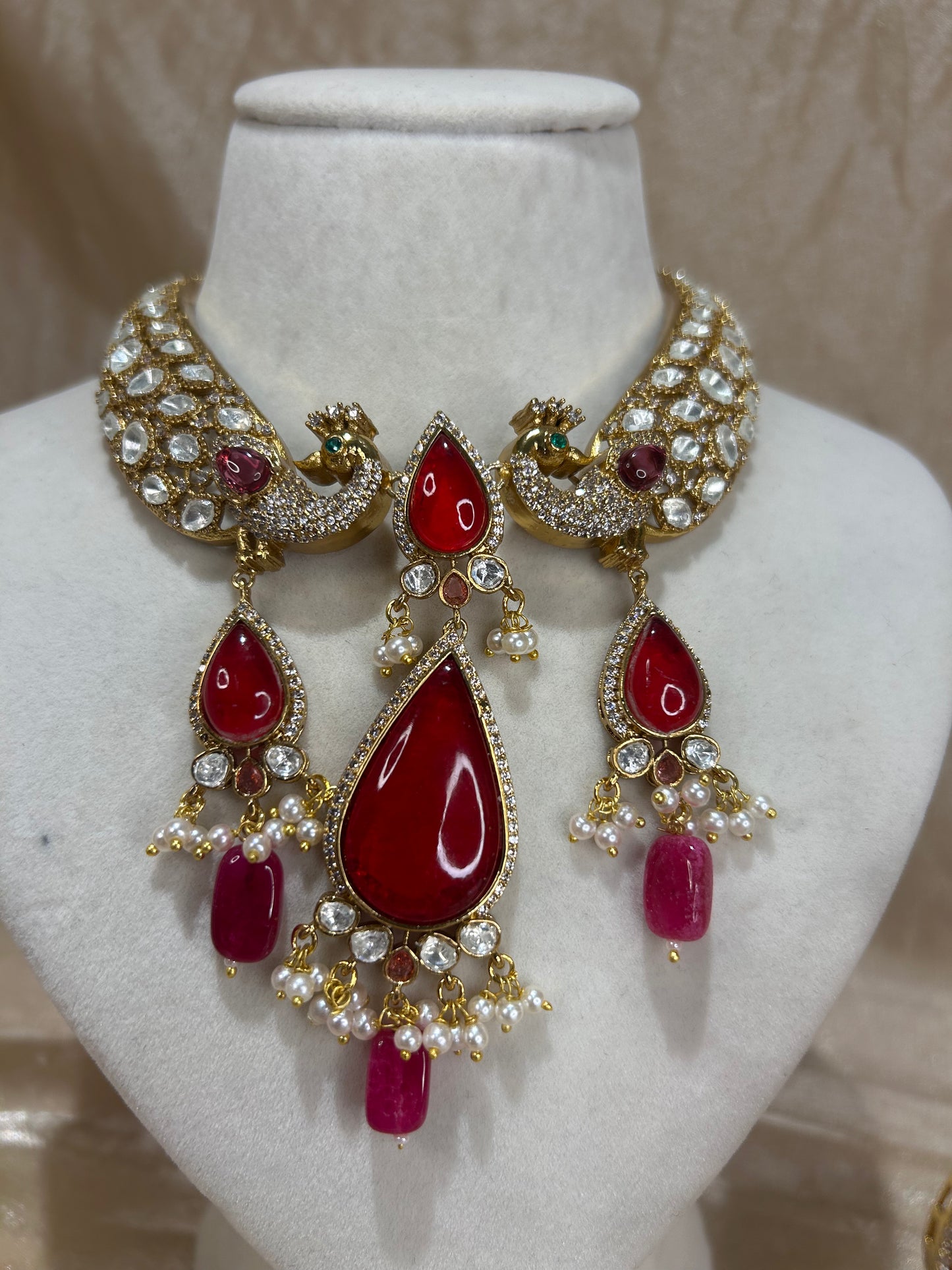 red necklace set