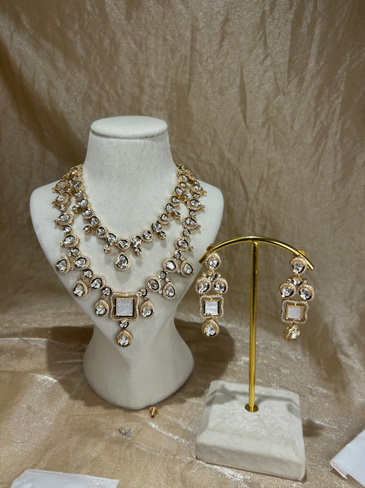 gold layered necklace set