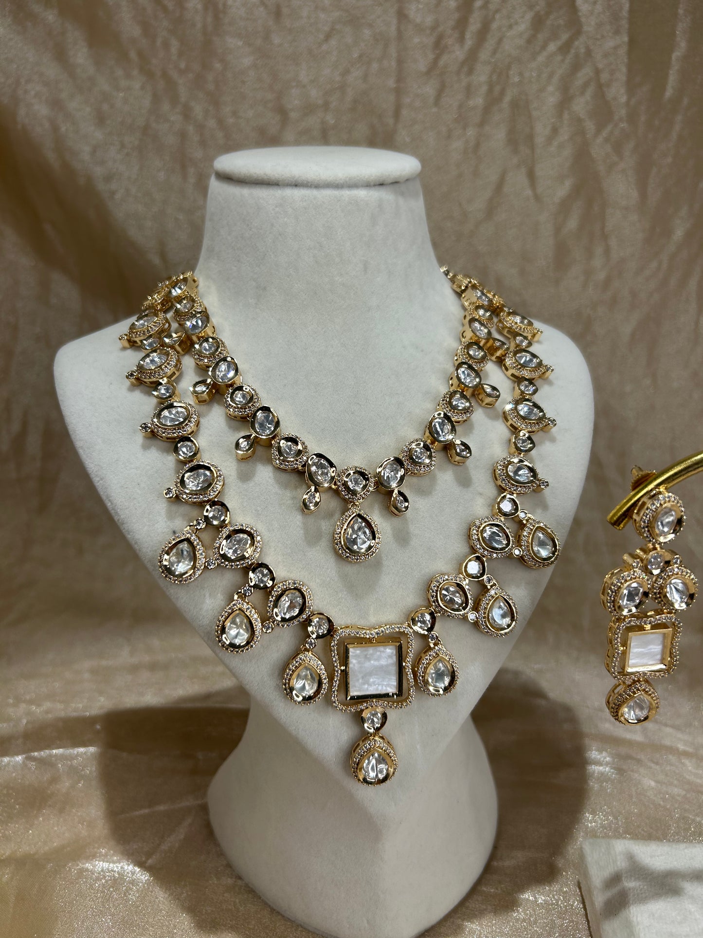gold layered necklace set