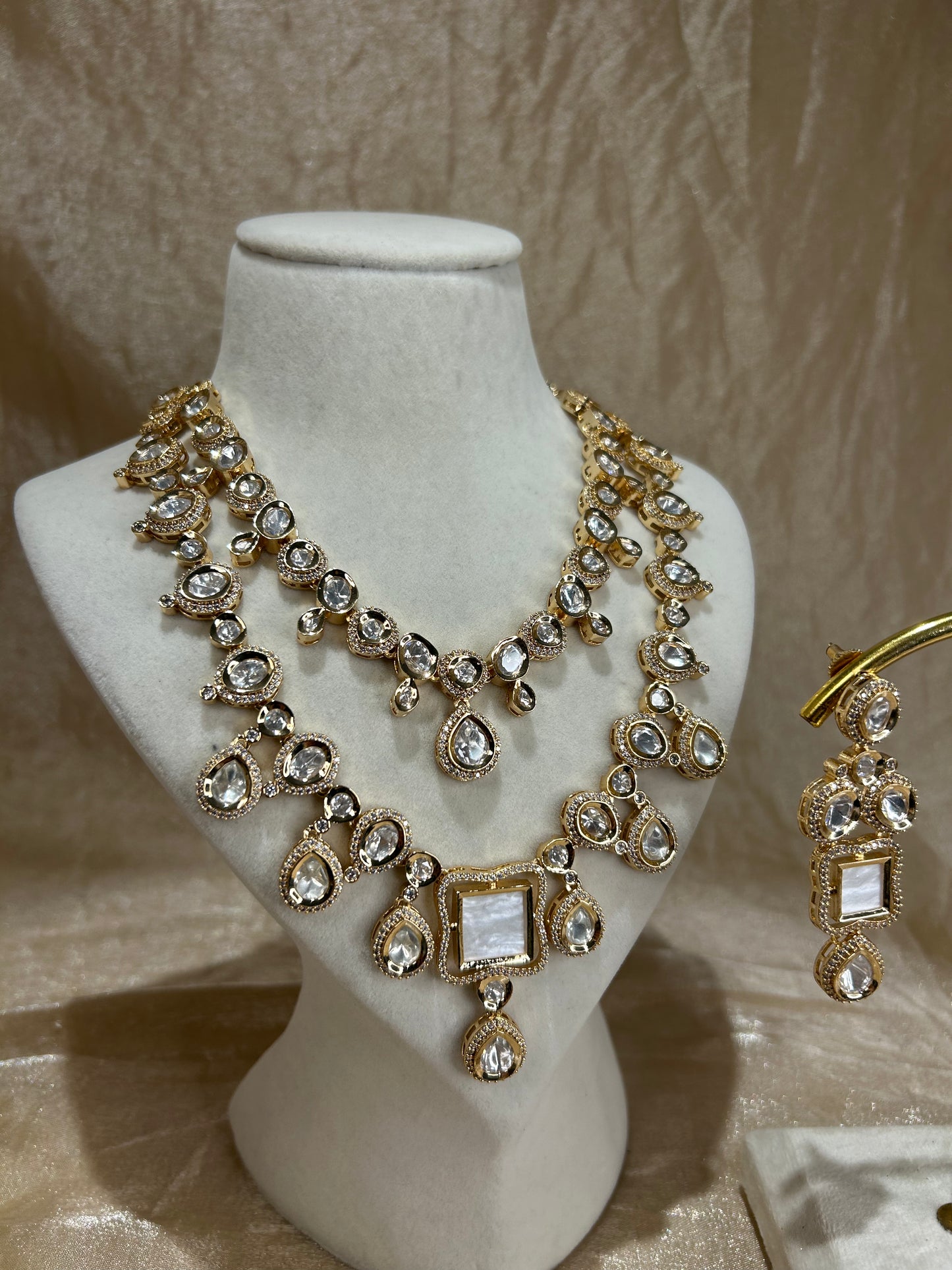 gold layered necklace set