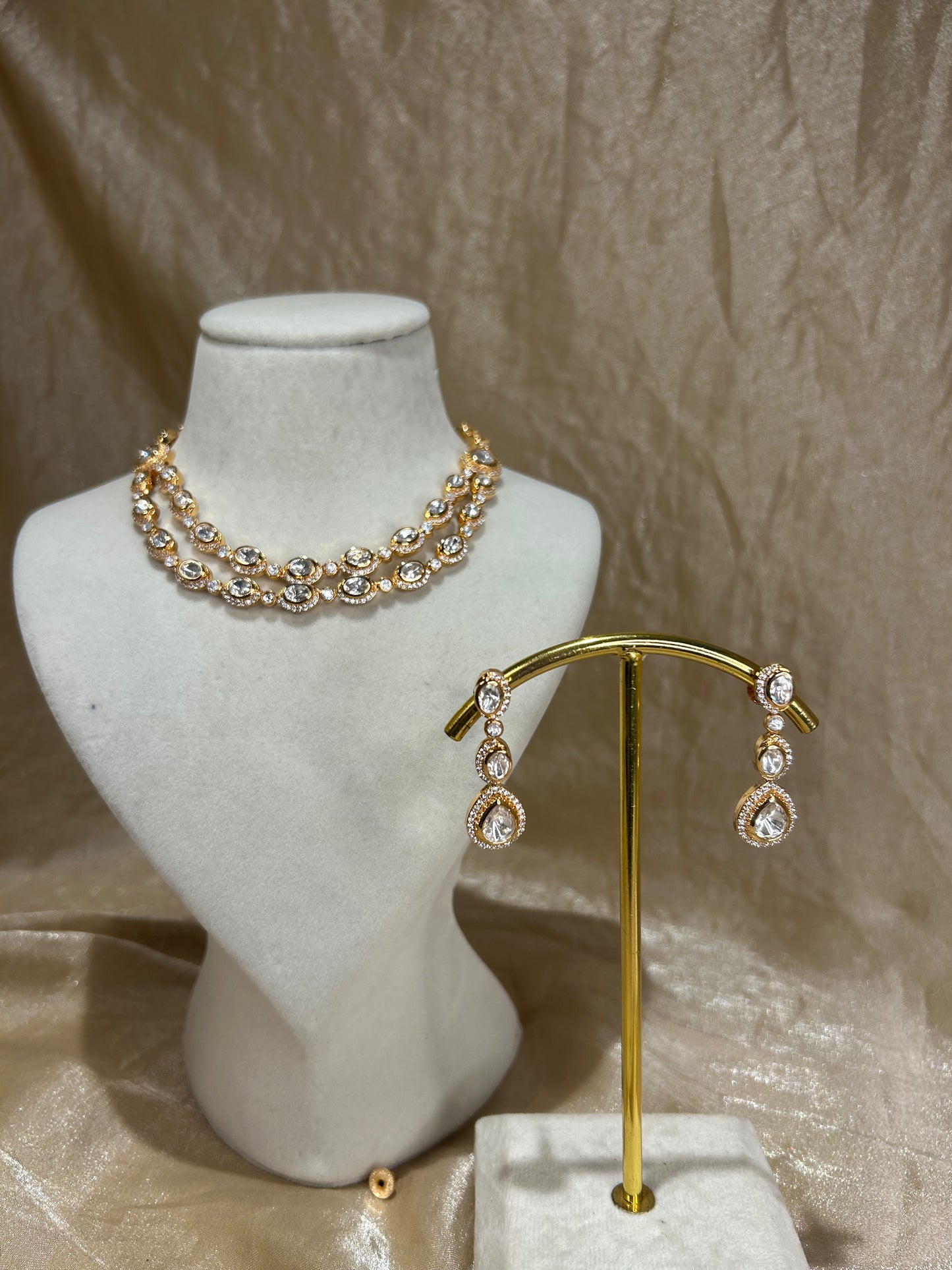 gold layered necklace set
