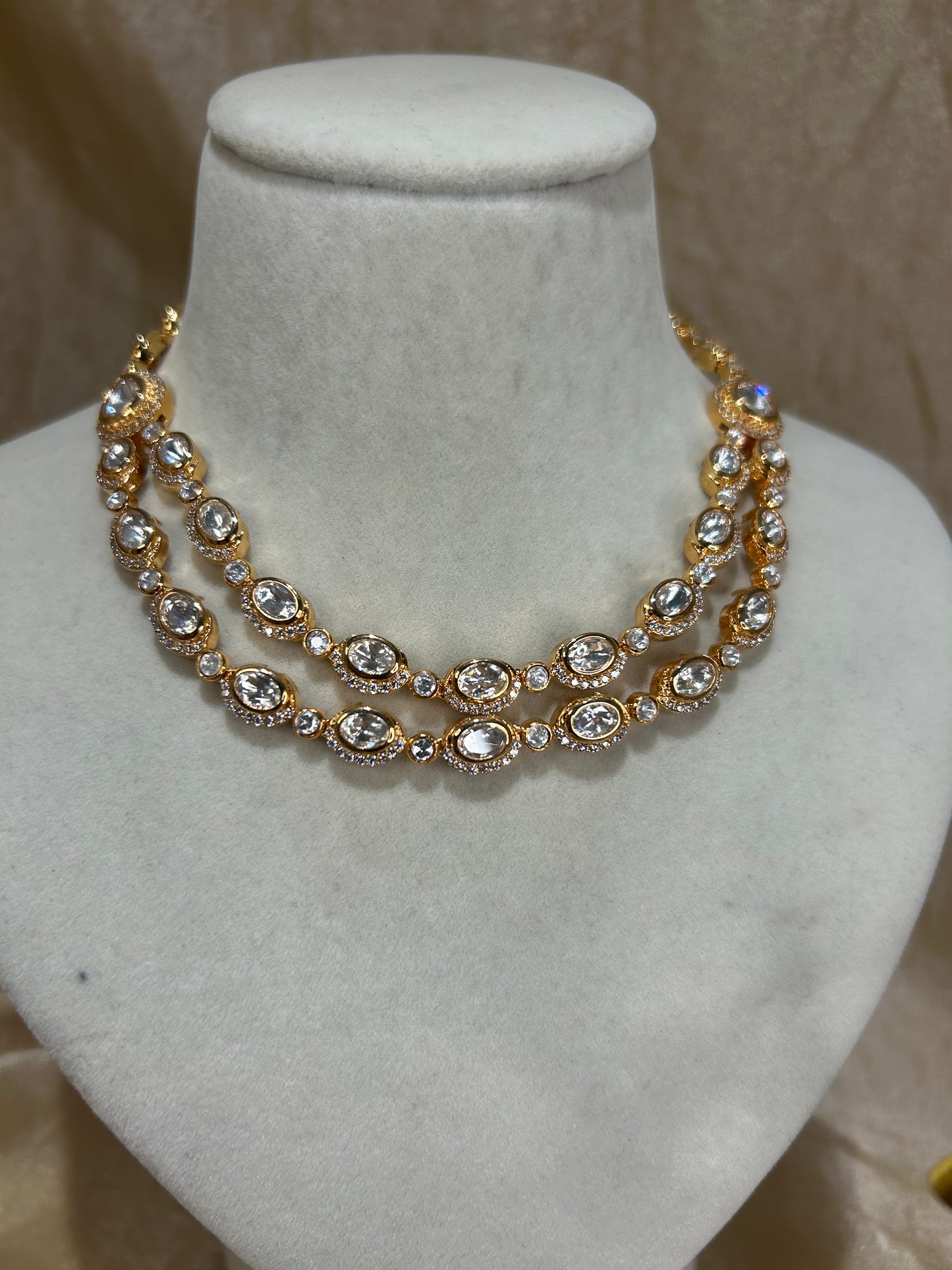 gold layered necklace set