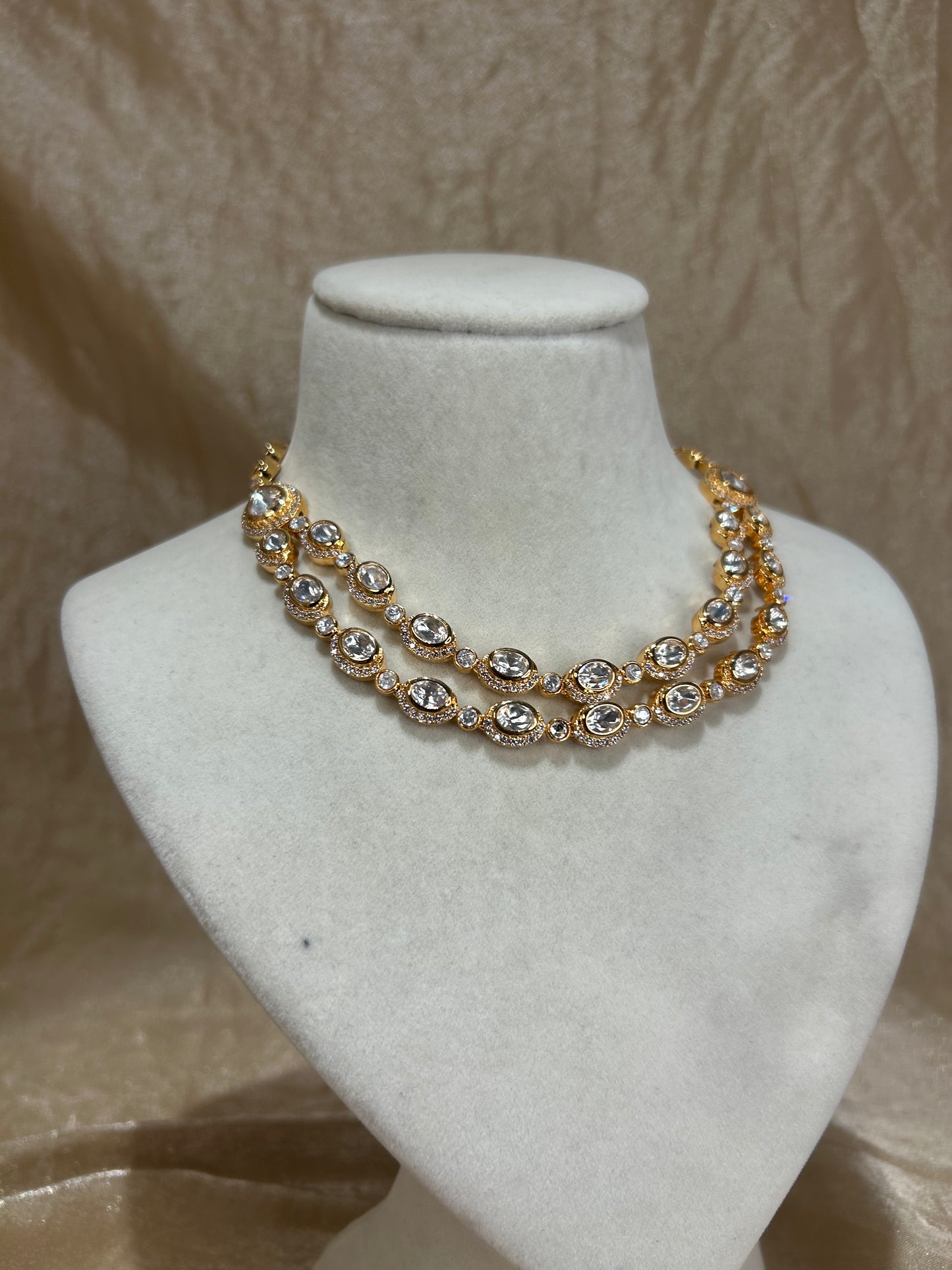 gold layered necklace set