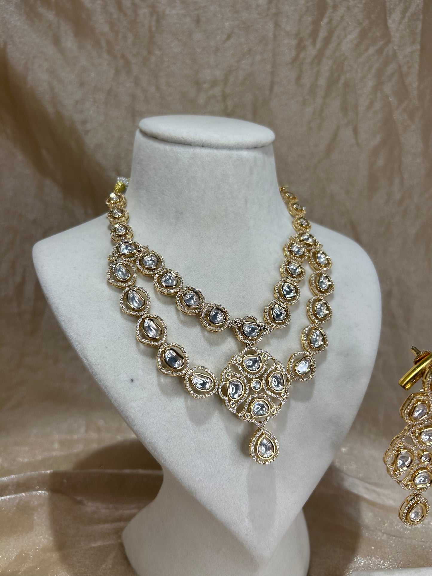 layered gold necklace set