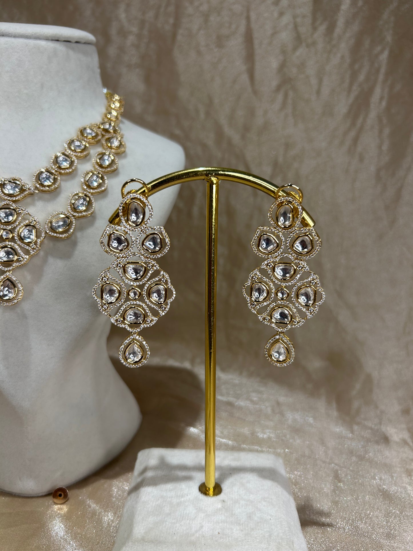 layered gold necklace set
