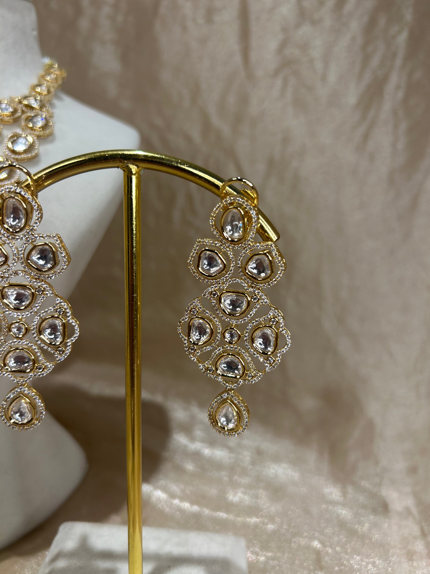 layered gold necklace set