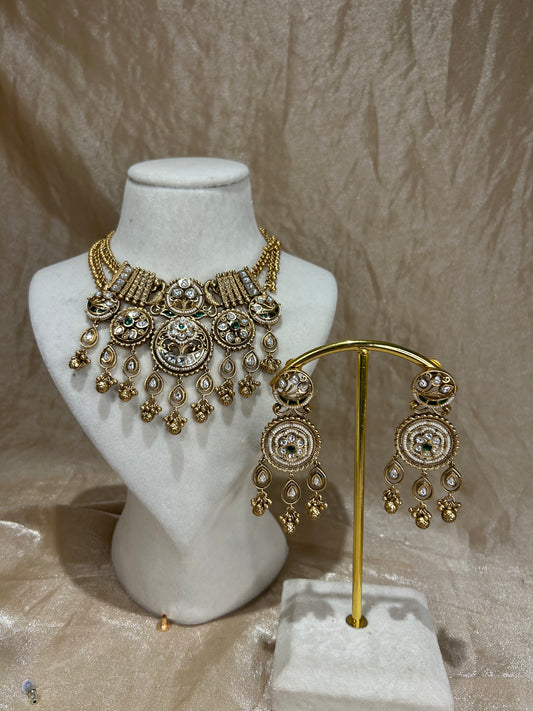 emerald green necklace set