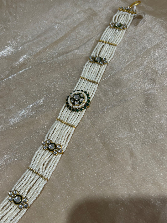 emerald green matha patti
