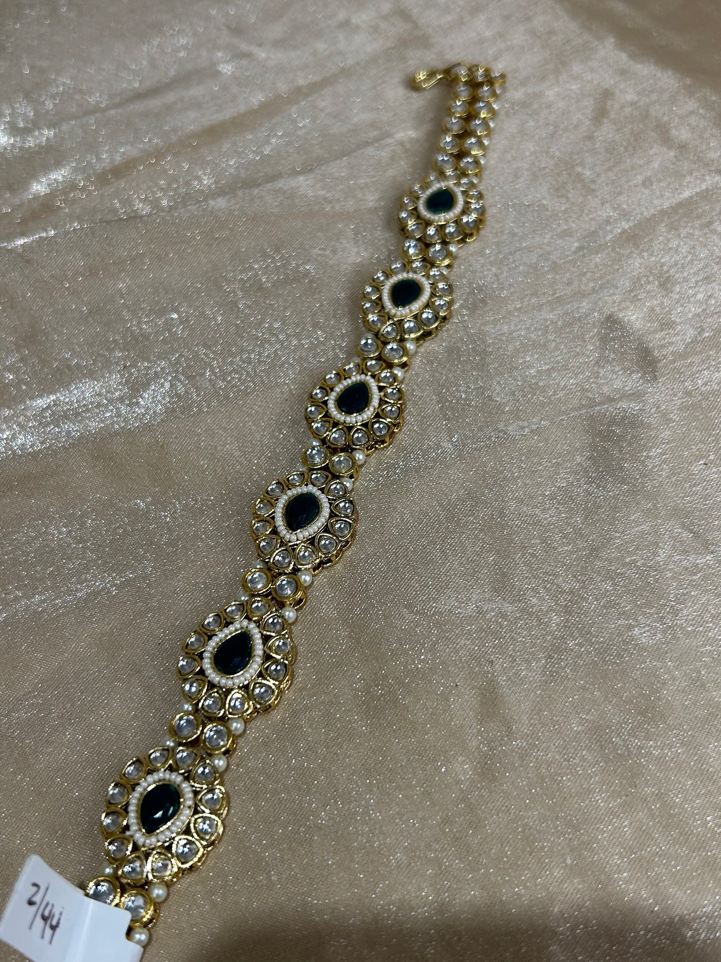 emerald green matha patti
