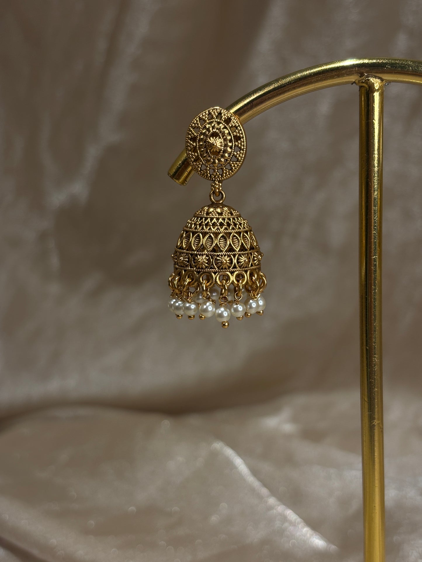 antique gold jhumki