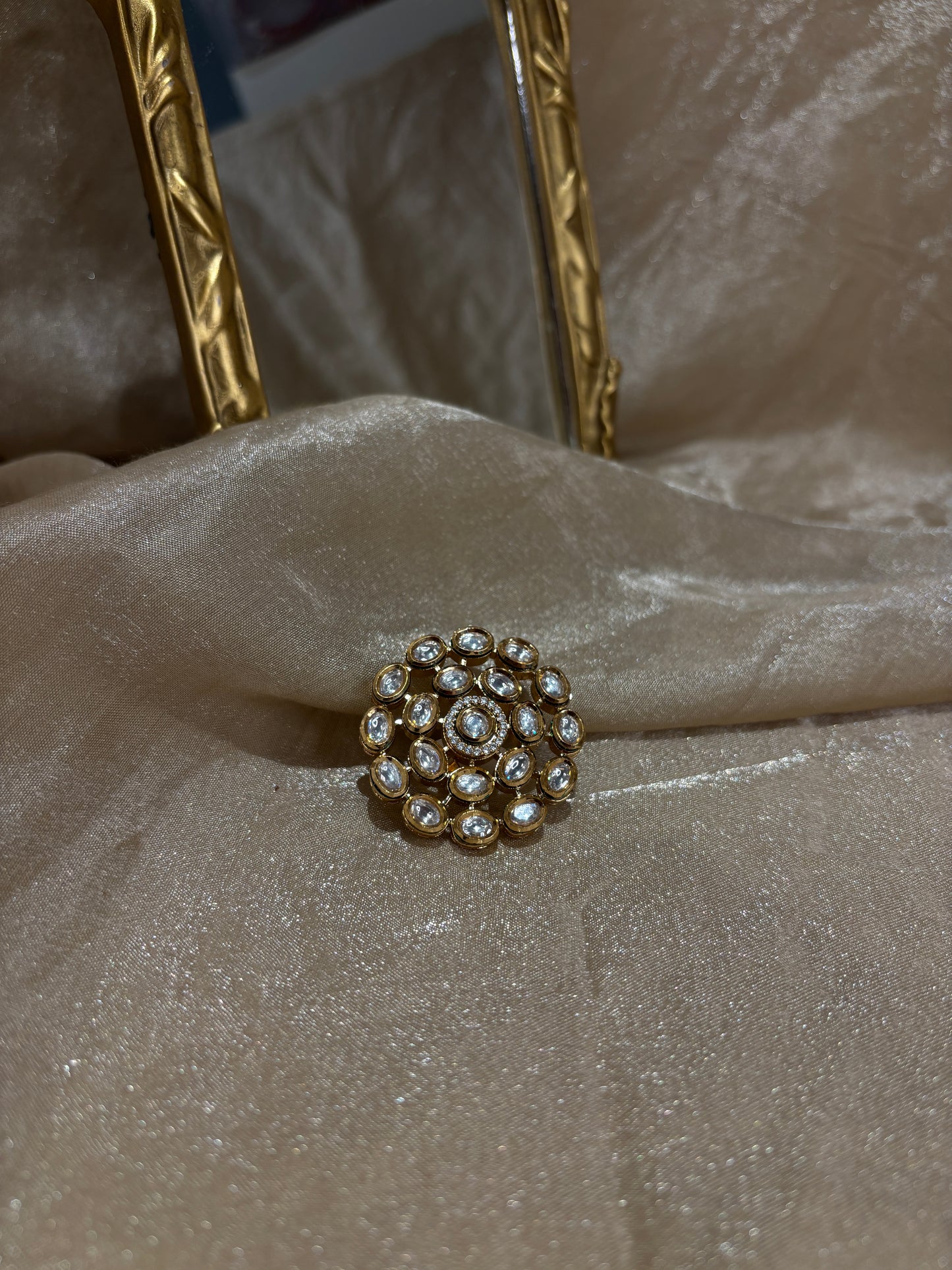 kundan statement ring