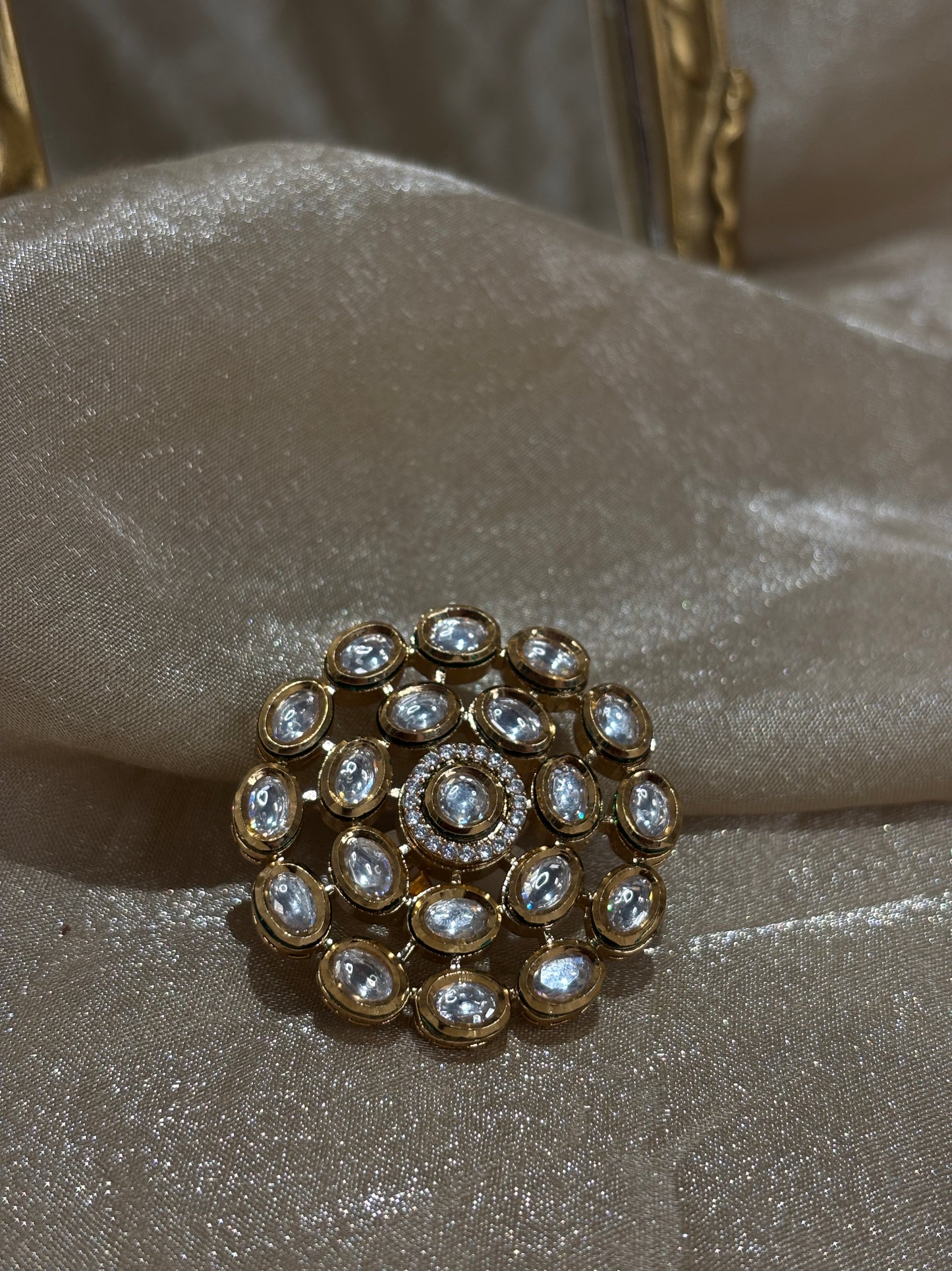 kundan statement ring