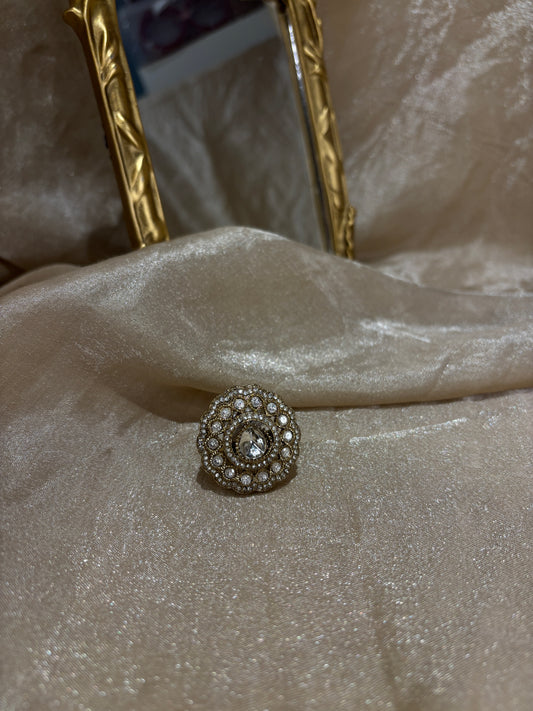 kundan statement ring