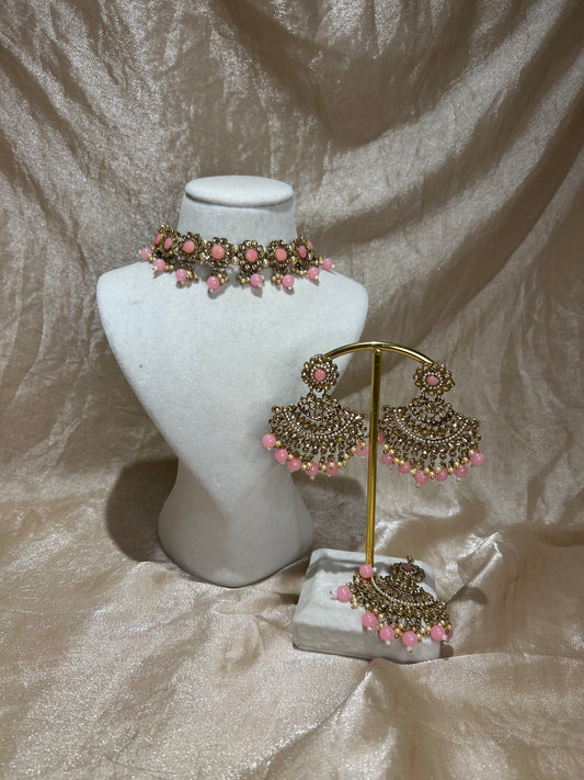 pink choker set