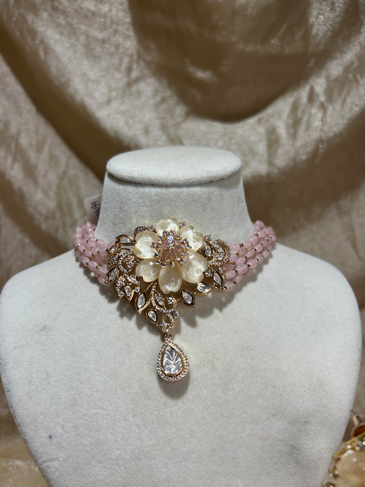 baby pink choker set