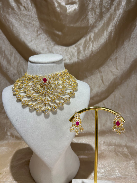 red necklace set