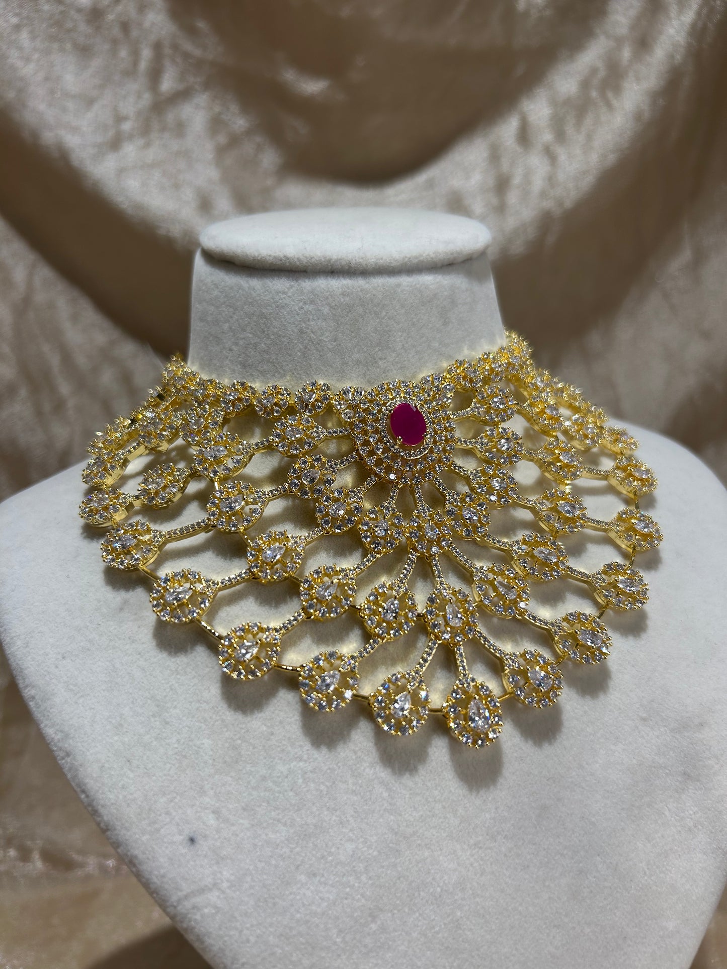red necklace set