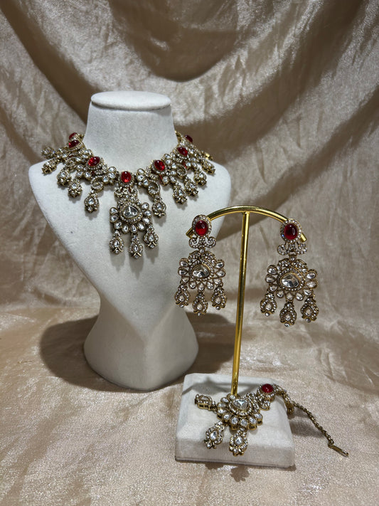 red necklace set