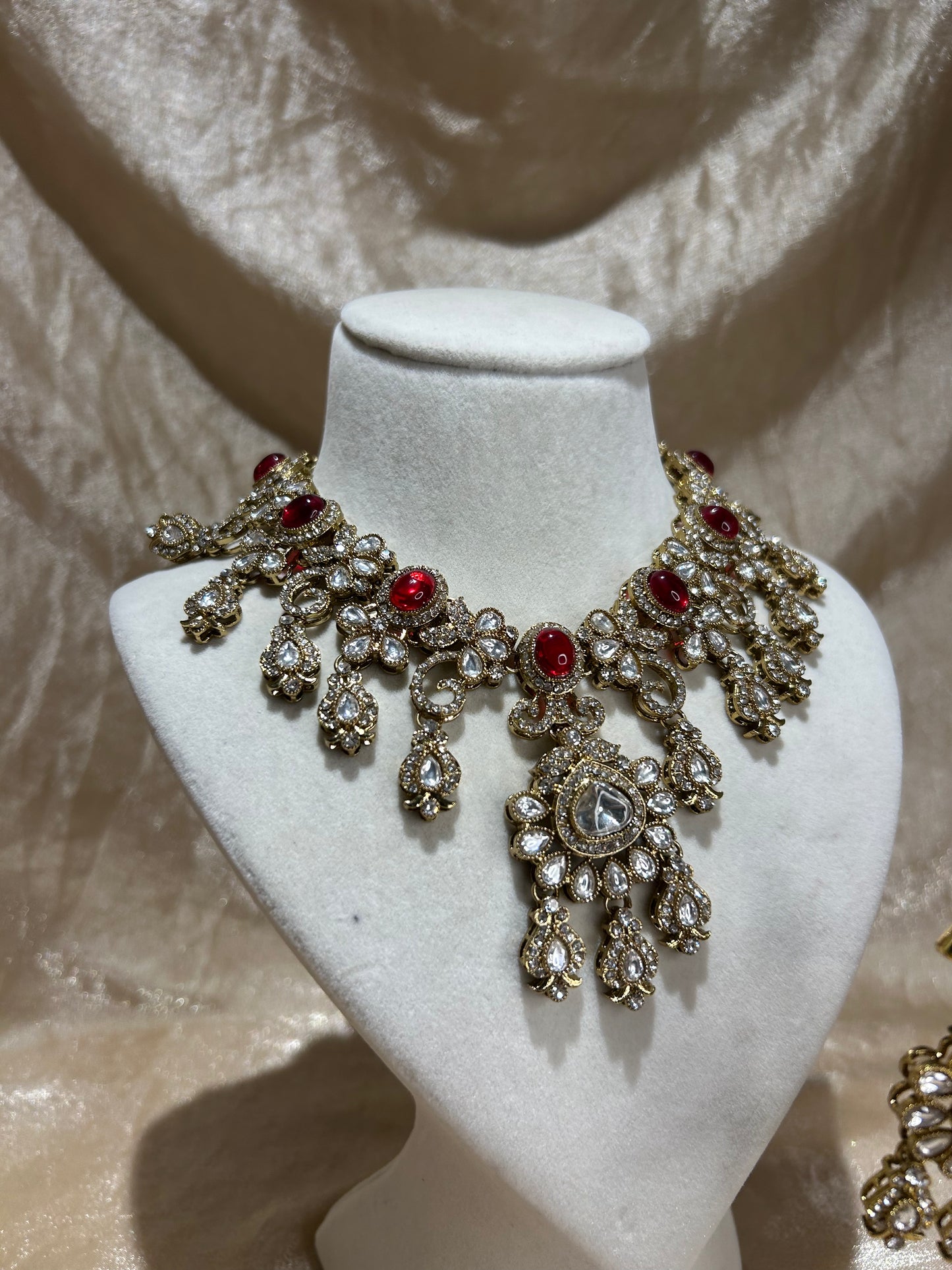 red necklace set