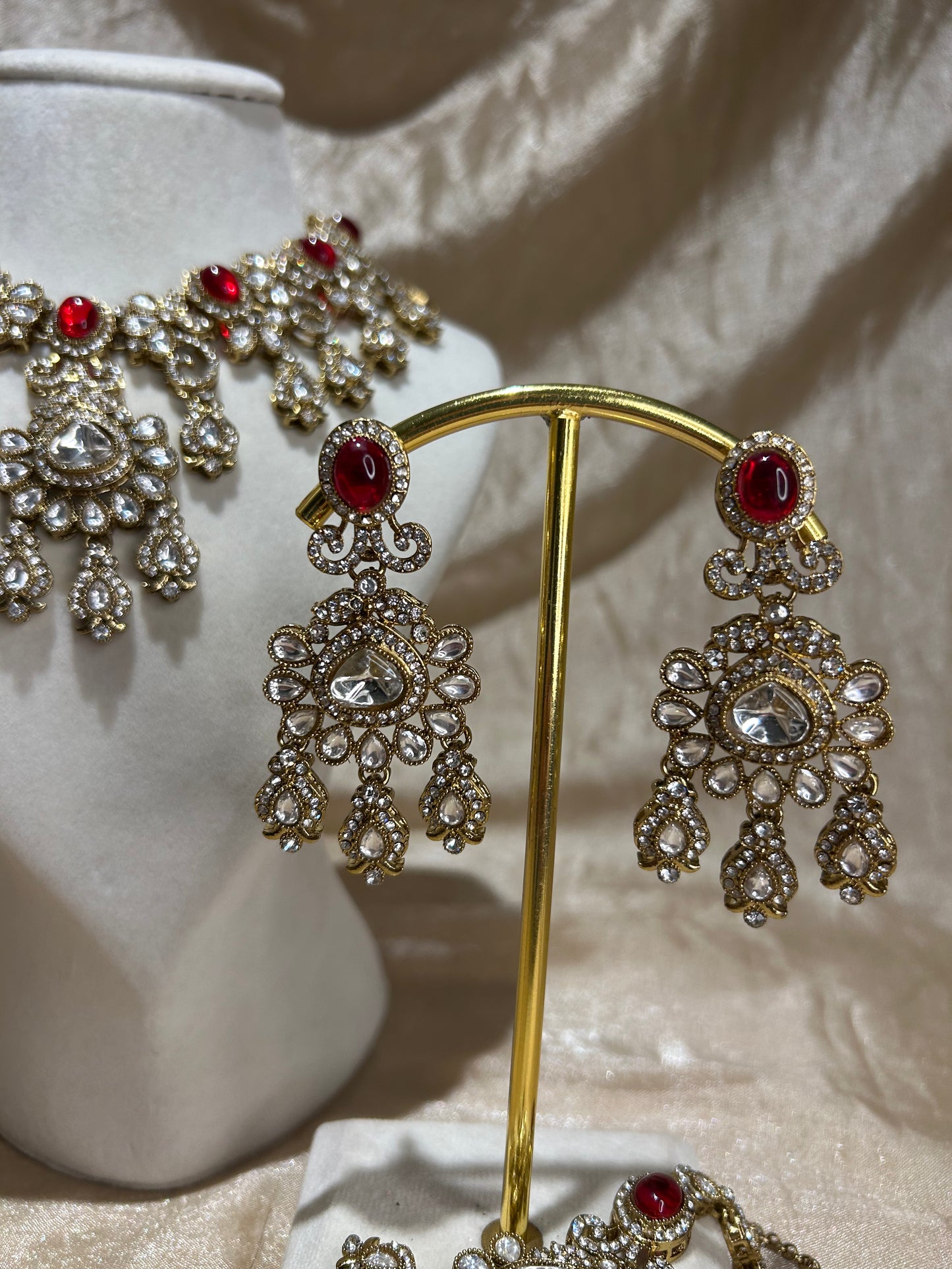 red necklace set
