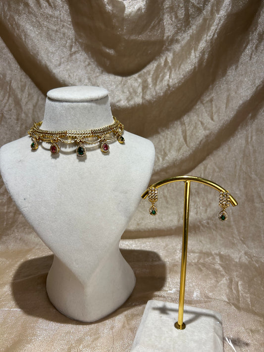 multi colour necklace set