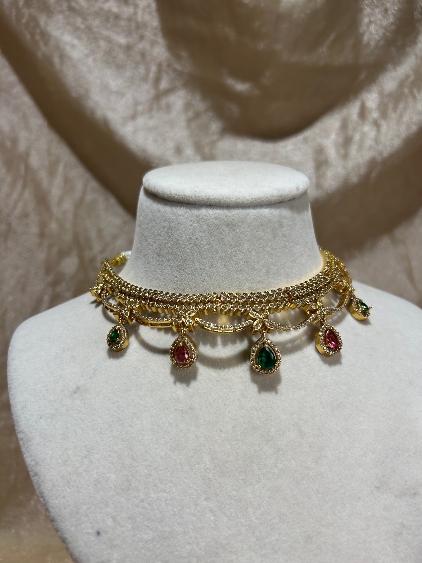 multi colour necklace set