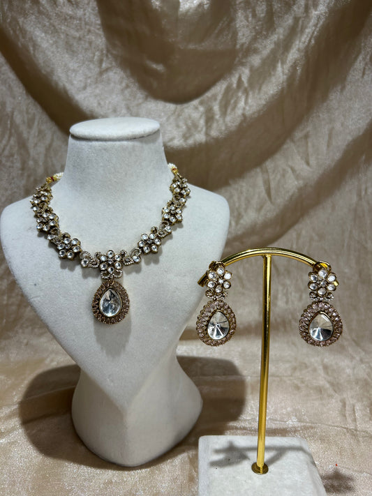 baby pink necklace set