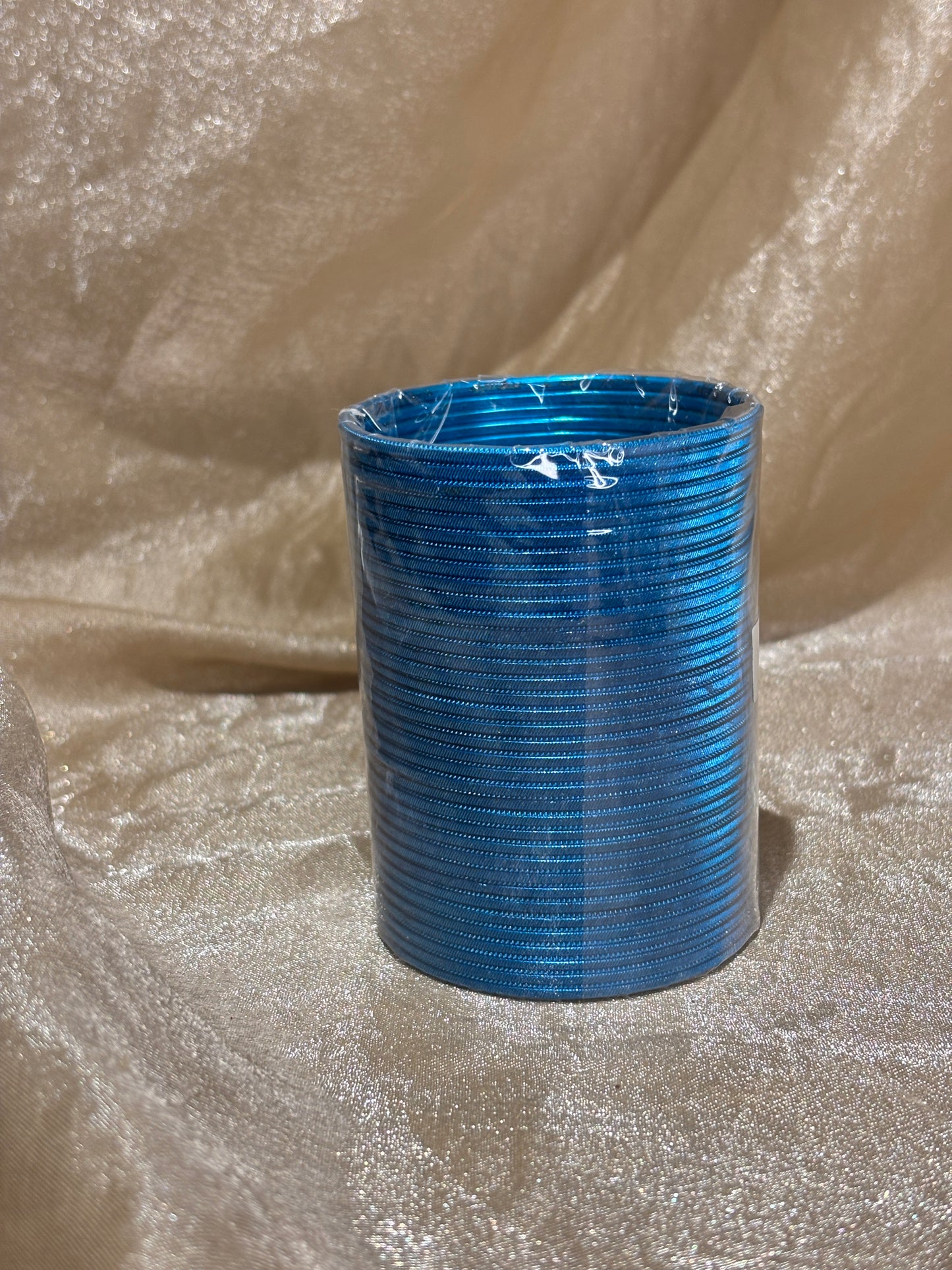 blue metallic bangles