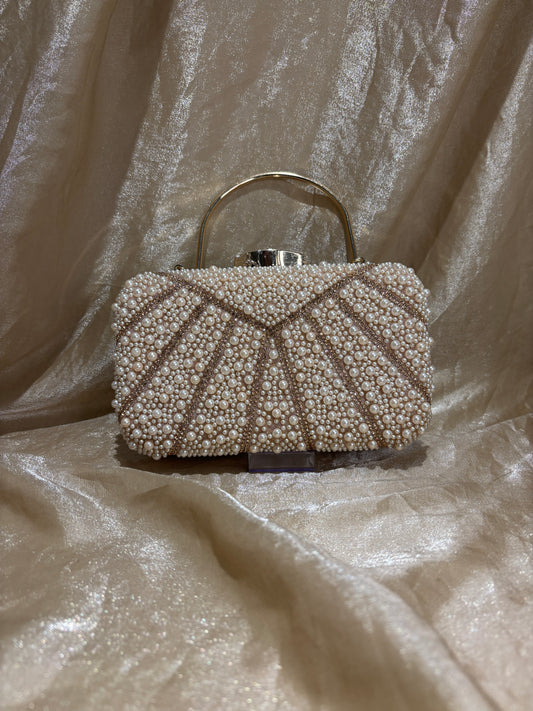 gold pearl purse
