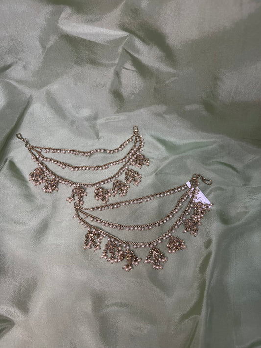 Three layered sahare with flower detail