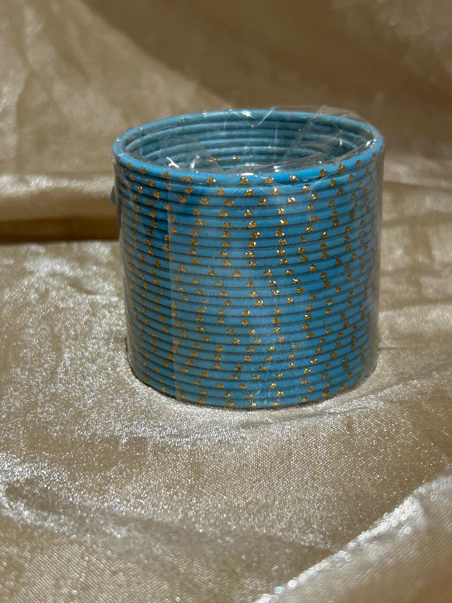 sky blue bindi bangles