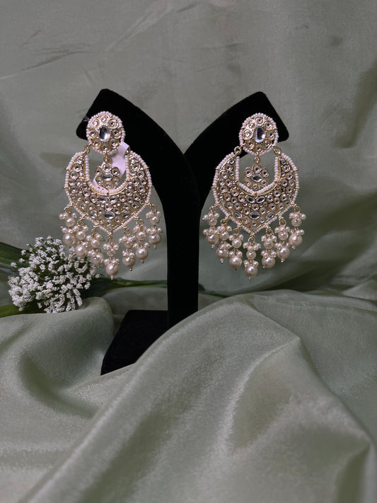 White earrings