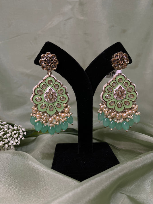 Mint green earrings