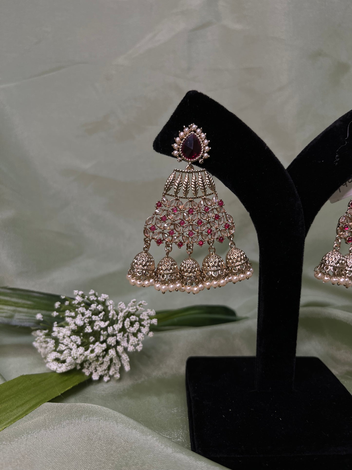 Hot pink earrings