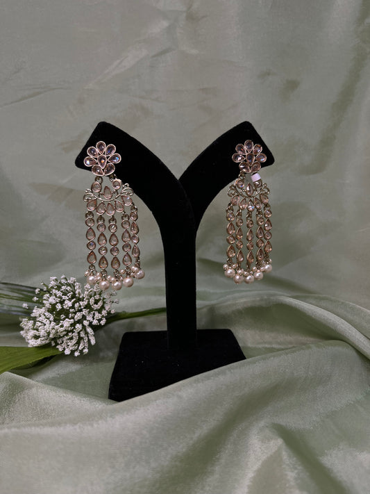 Gold dangling earrings