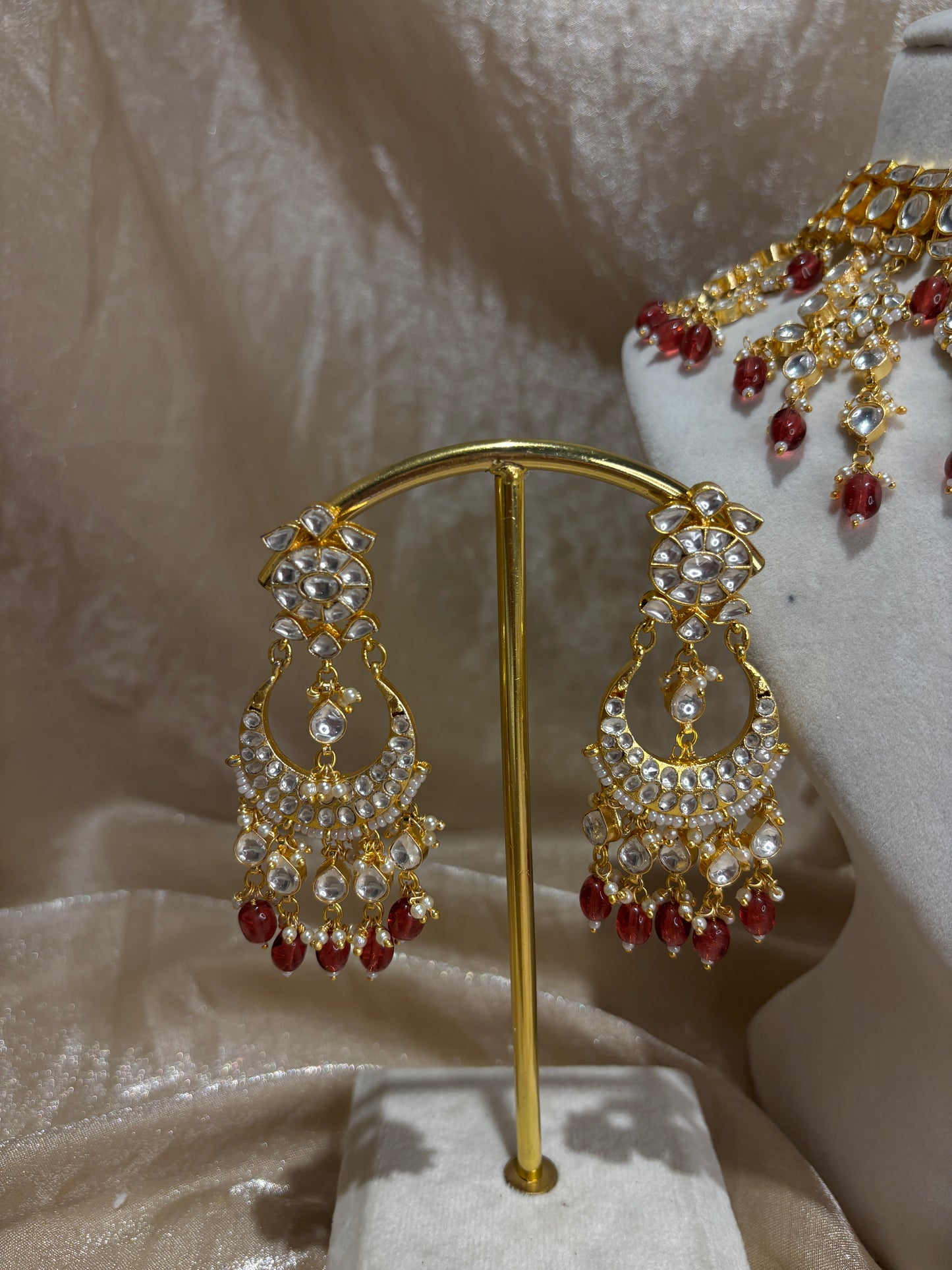 maroon choker set